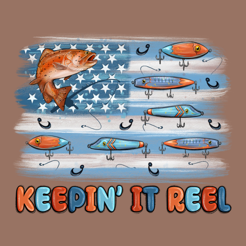 Fishing Lure Flag Keepin' It Reel Premium Hoodie by MaliasSmallBusiness | Teevron