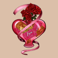 Heart Glass Vase Love Tickets With Rose Urban Heavy Tee | Teevron