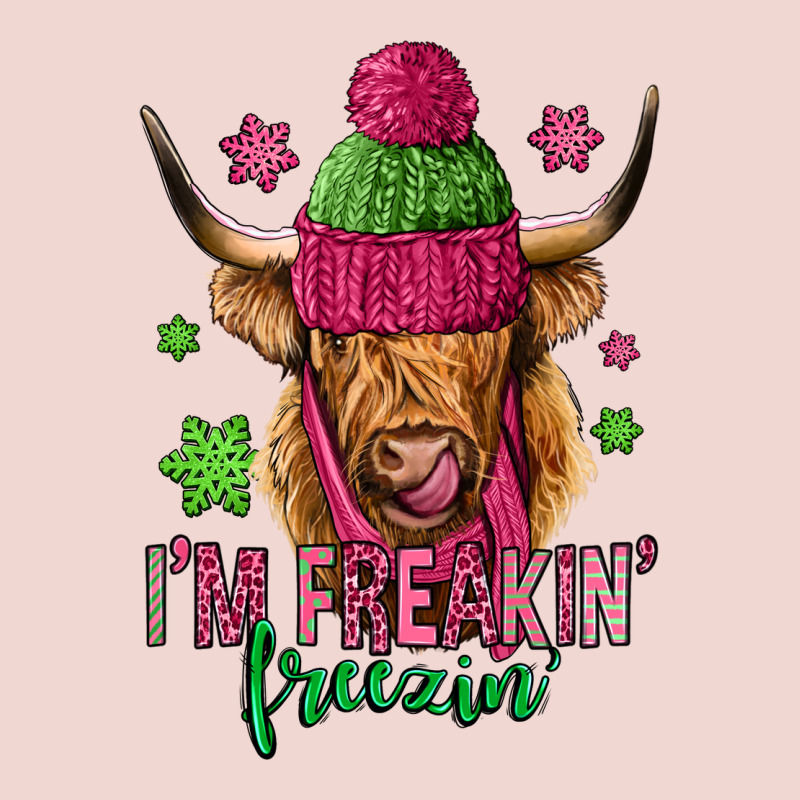 I'm Freakin Freezin Pink Christmas Long Haired Cow Premium Sweatshirt by Jasminsmagicworld | Teevron