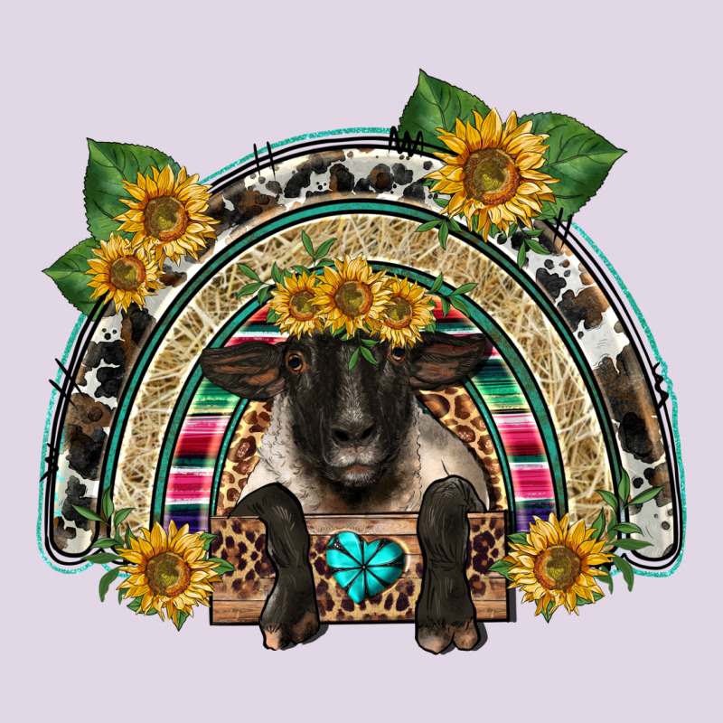 Suffolk Ewe Front Sunflowers Rainbow Classic Tee by BarkalooDesign | Teevron