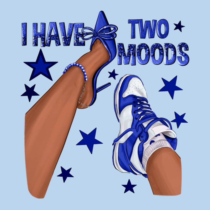 I Have Two Moods Royal Blue Sneakers Afro Girl Classic Tee by texasbilliewilder | Teevron