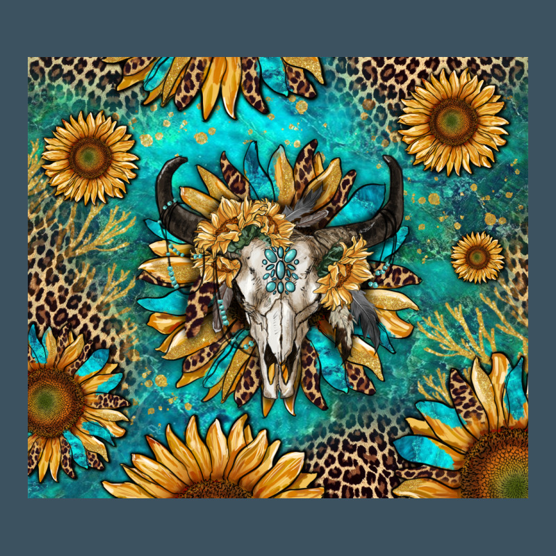 Bull Skull Sunflowers Urban Heavy Tee by RanaPortraitStore | Teevron