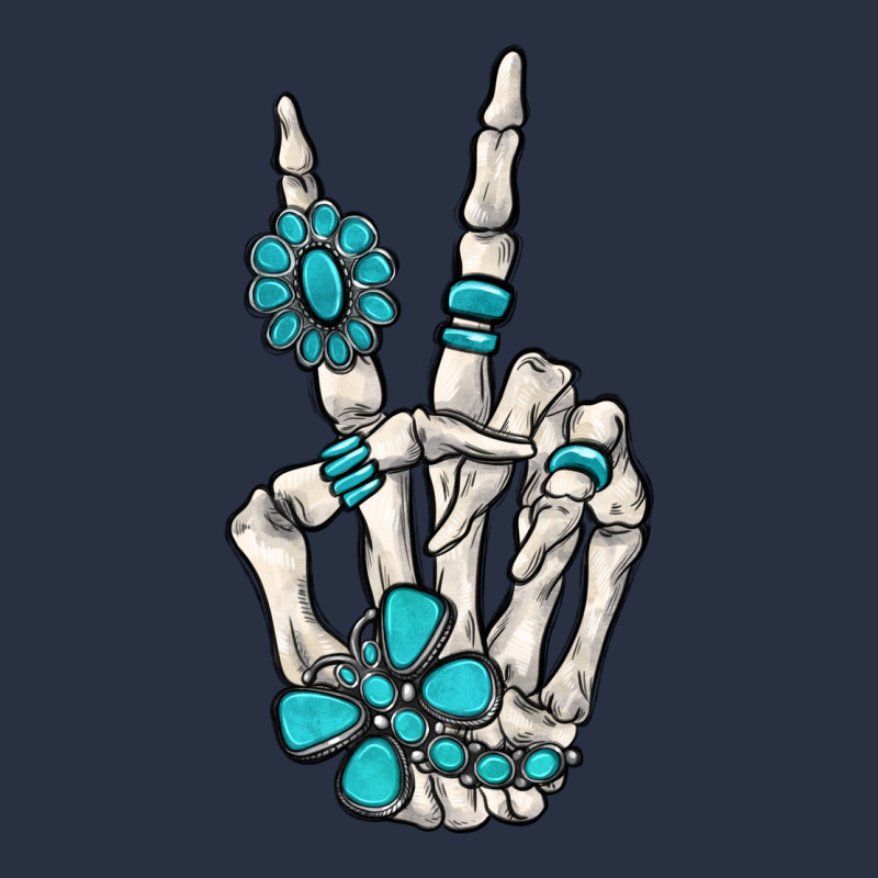 Turquoise Gemstone Skeleton Hand Urban Hoodie by MaliasSmallBusiness | Teevron