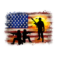 american flag soldier sunset | Teevron