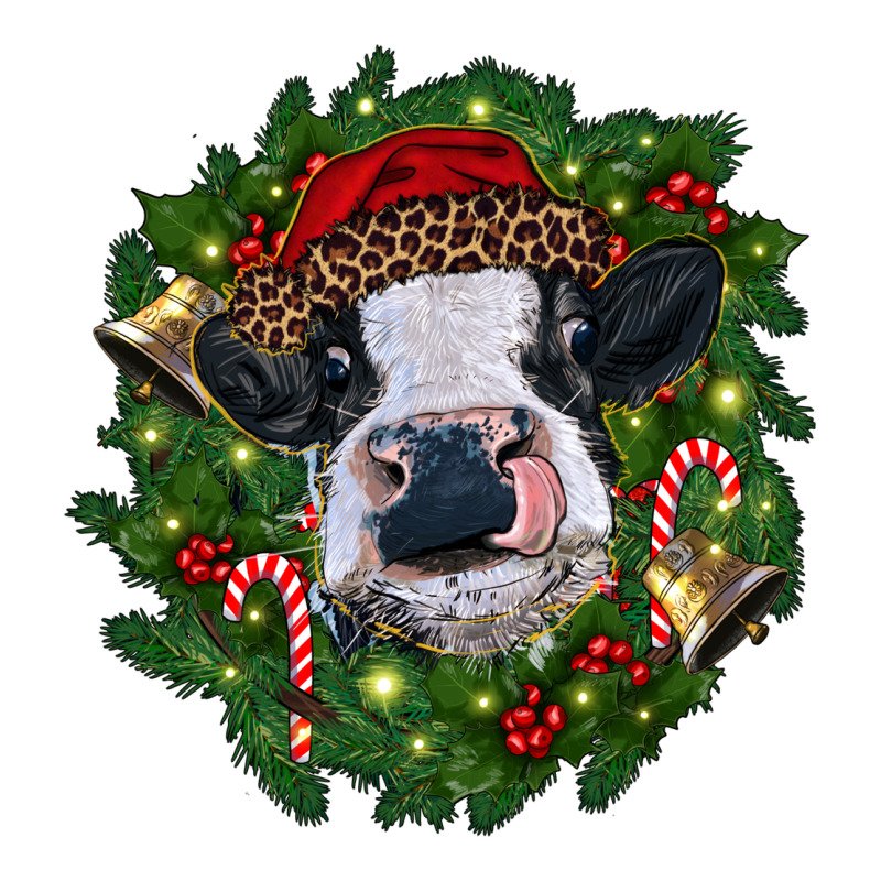 Heifer Cow With Christmas Wreath Classic Tee by RanaPortraitStore | Teevron