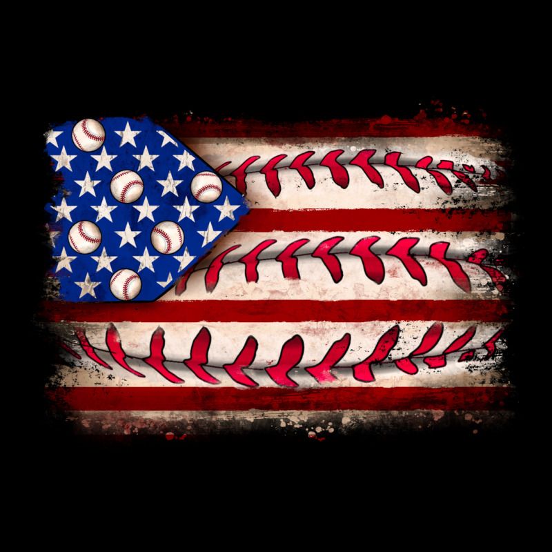 Baseball American Flag Zipper Hoodie by Neo Western | Teevron