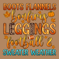 Boots Flannels Bonfires Leggins Football Long Sleeve Tee | Teevron