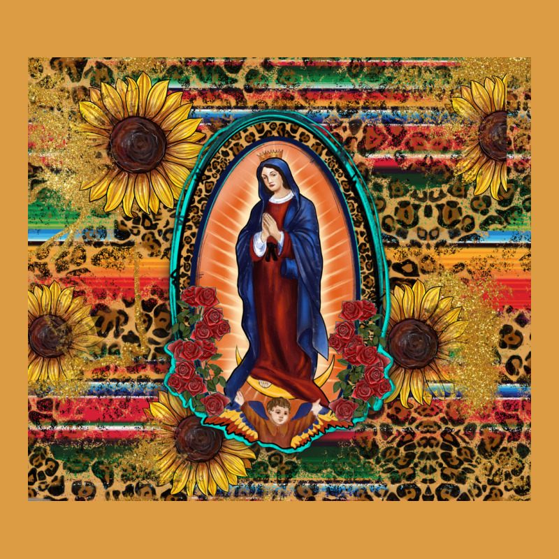 Sunflower Serape Lady Of Guadalupe Urban Heavy Tee by RanaPortraitStore | Teevron