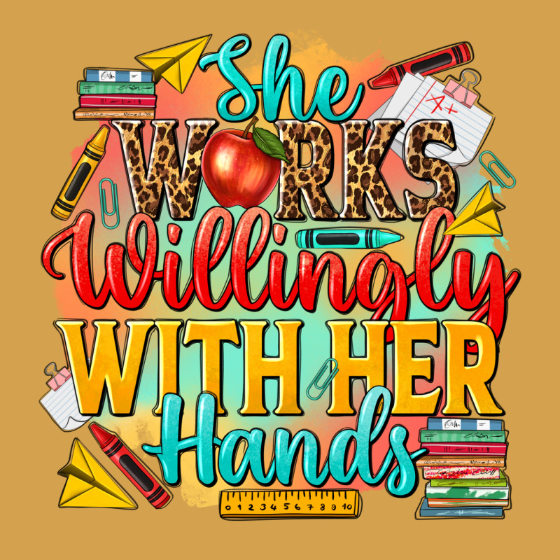 She Works Willingly With Her Hands Teacher Urban Hoodie by NancyCooperArtShop | Teevron