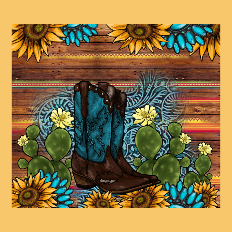 Boot Cactus Sunflower Gemstone Vintage Hoodie by AdoDesignShop | Teevron