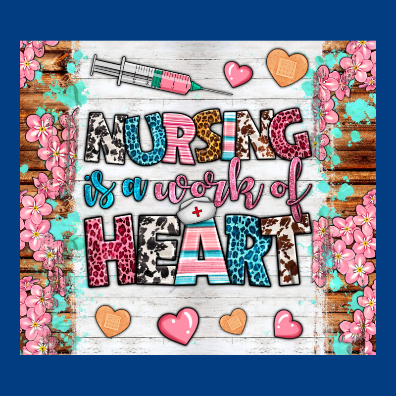 Nursing Is A Work Of Heart Tumbler Premium Sweatshirt by BundleAndBundleShop | Teevron