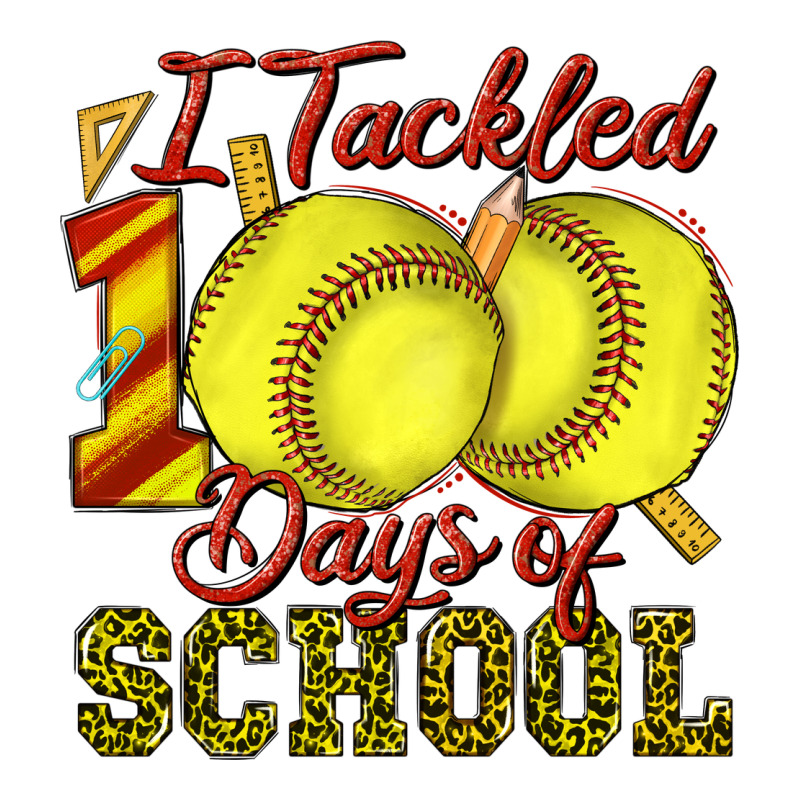 I Tackled 100days Of School Softball Long Sleeve Tee by texasbilliewilder | Teevron