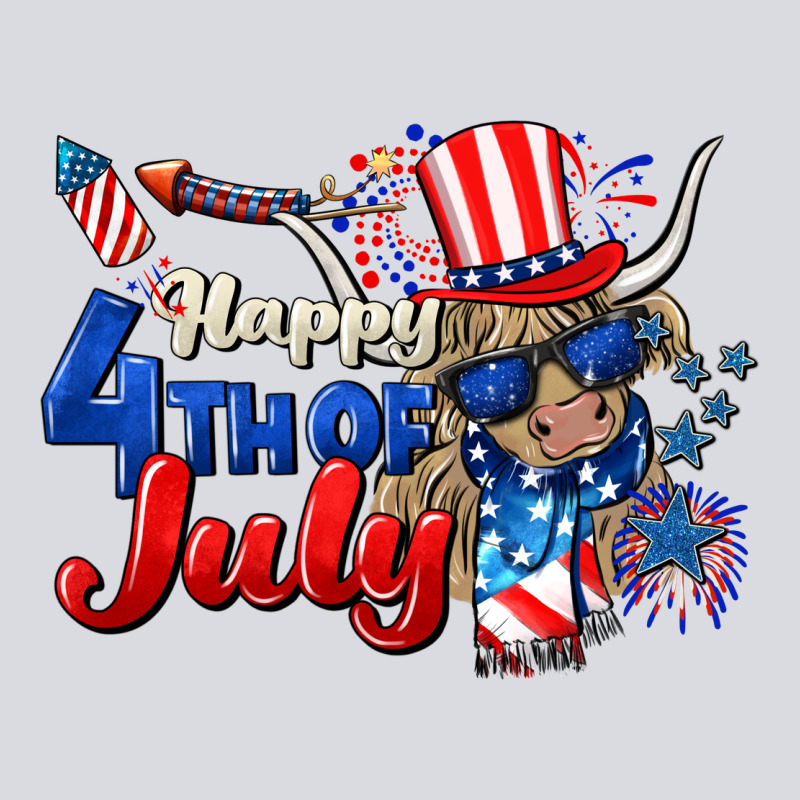 Happy 4th Of July Cow Zipper Hoodie by CowGirlArtShop | Teevron