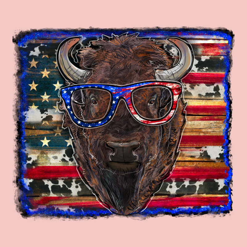Bison With American Flag Urban Heavy Tee by RanaPortraitStore | Teevron