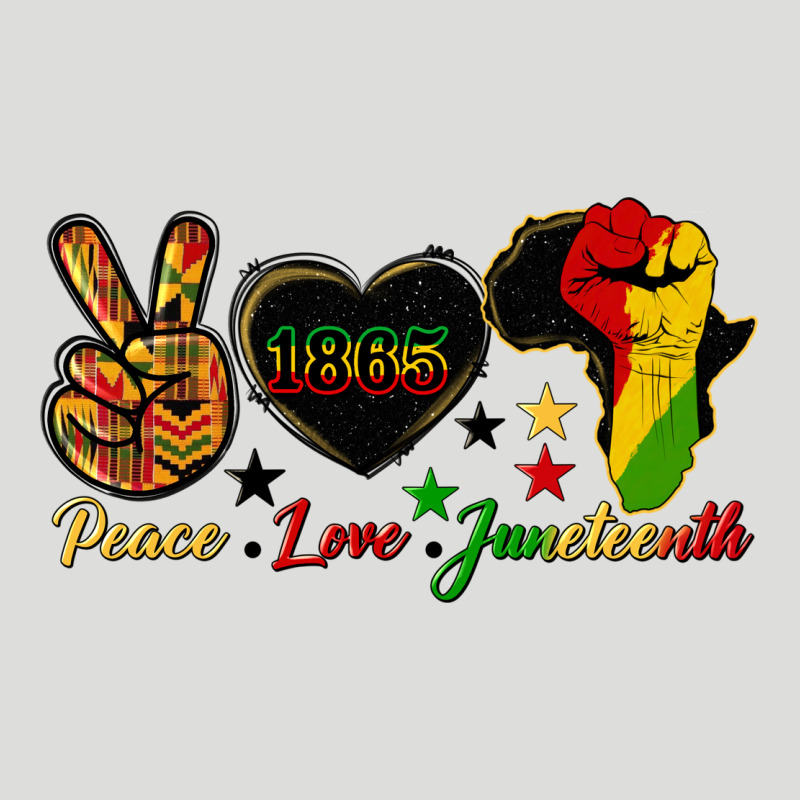 Peace Love Juneteenth Raised Fist Zipper Hoodie by HRA Design Shop | Teevron