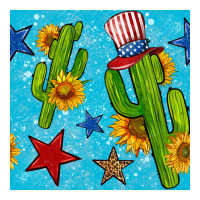 4th of july cacti seamless pattern | Teevron