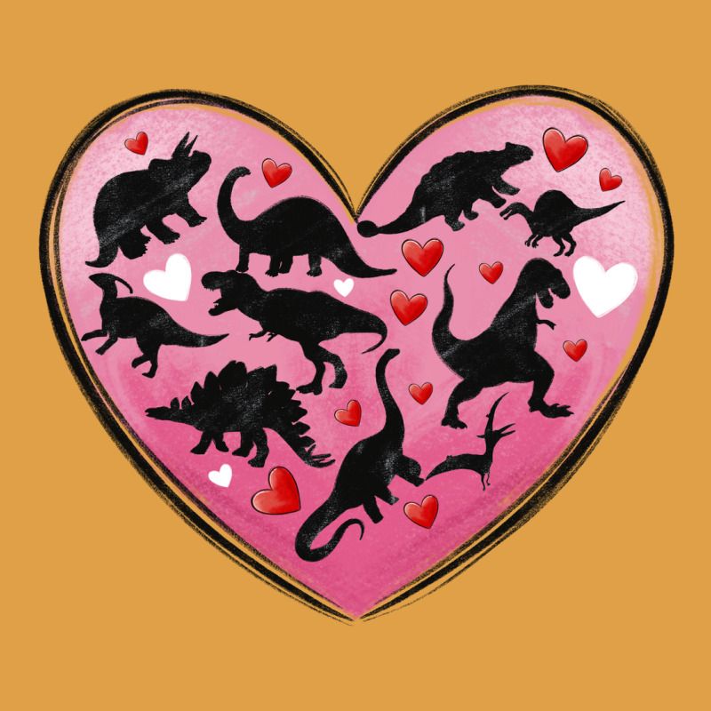 Dinosaur Valentine Heart Premium Hoodie by MaliasSmallBusiness | Teevron