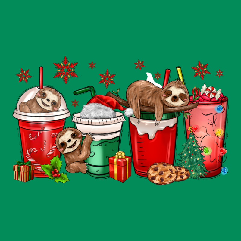 Christmas Sloth Coffee Cups Urban Hoodie by MaliasSmallBusiness | Teevron