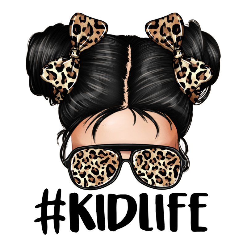 Kid Life Leopard Messy Bun Long Sleeve Tee by texasbilliewilder | Teevron