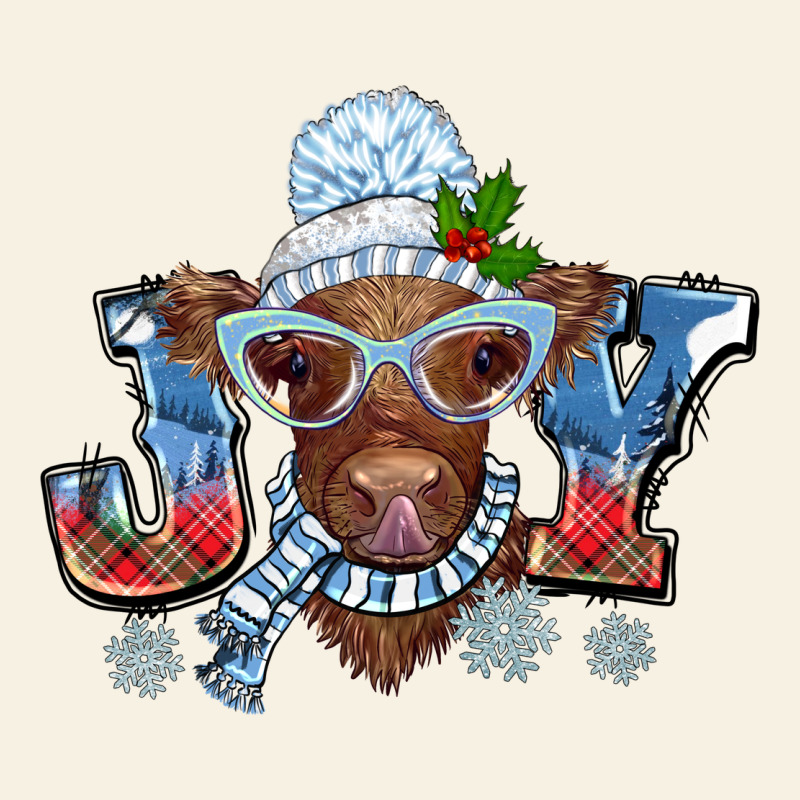 Christmas Snow Cow Joy Vintage Tee by BarkalooDesign | Teevron