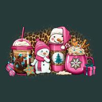 Pink Christmas Winter Snowman Coffee Premium Sweatshirt | Teevron