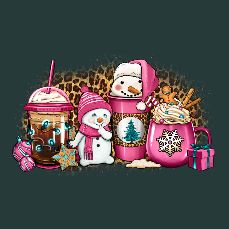 Pink Christmas Winter Snowman Coffee Premium Sweatshirt by Jasminsmagicworld | Teevron