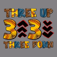 Three Up Three Down Softball Heavyweight Hoodie | Teevron