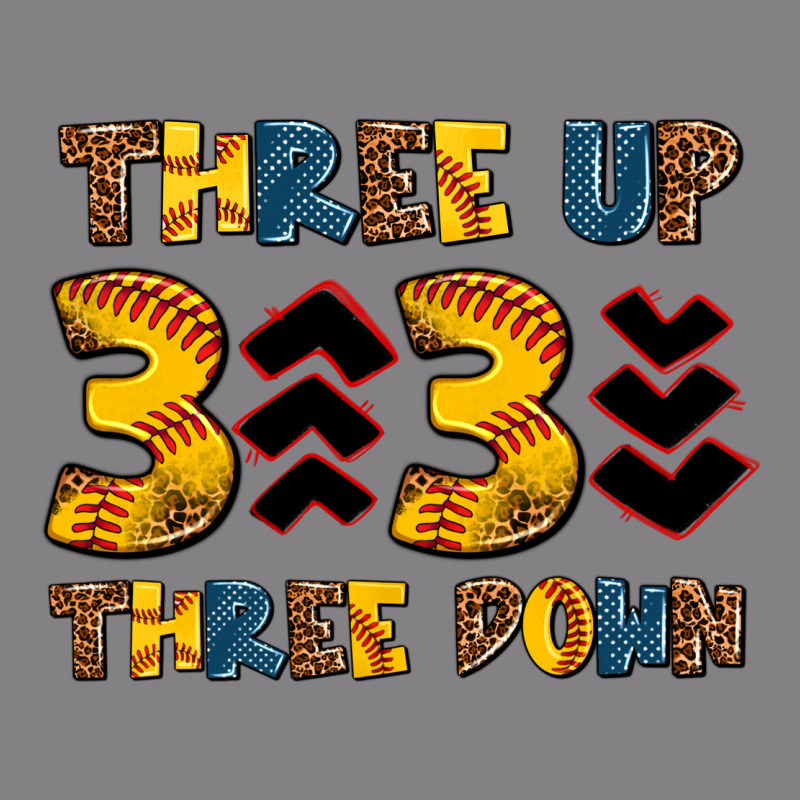 Three Up Three Down Softball Heavyweight Hoodie by AdoDesignShop | Teevron