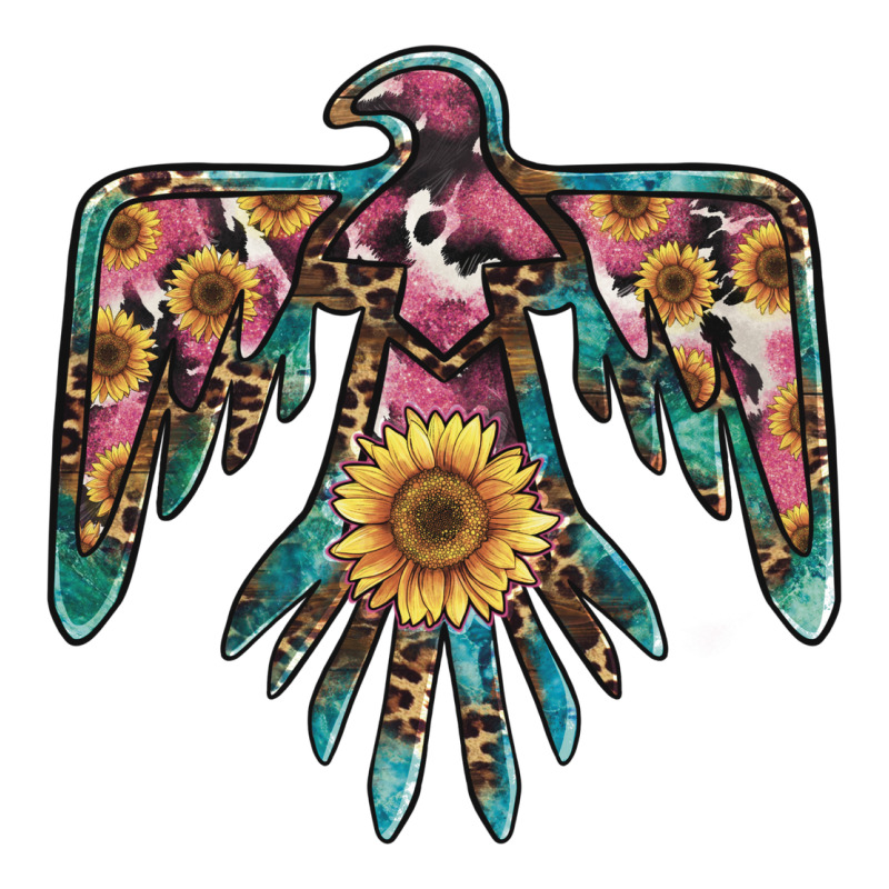 Pinky Western Sunflower Thunderbird Ladies Tee by BarkalooDesign | Teevron
