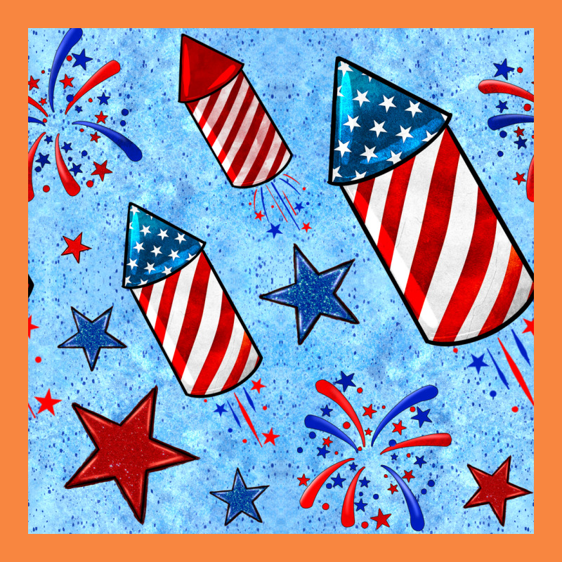 4th Of July Firecracker And Star Seamless  Pattern Premium Sweatshirt by BundleAndBundleShop | Teevron