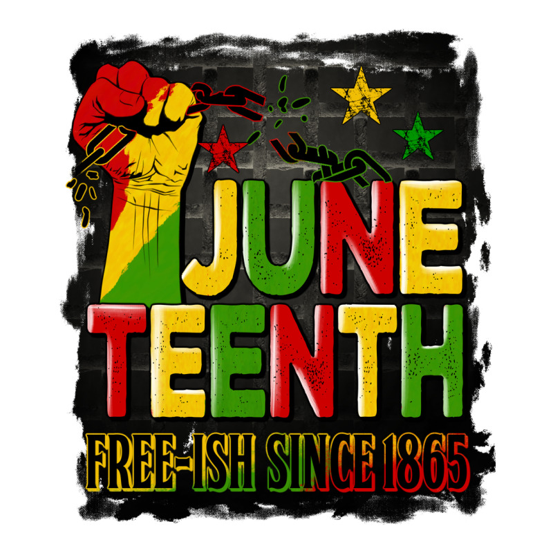 Juneteenth Fist Free Ish Since 1865 With Background Zipper Hoodie by HRA Design Shop | Teevron