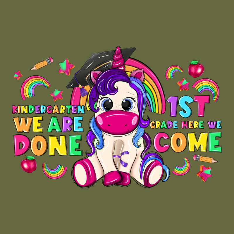 Kindergarten We Are Done 1st Here We Come With Unicorn Long Sleeve Tee by texasbilliewilder | Teevron