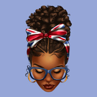 Union Jack Flag Afro Messy Bun Classic Tee | Teevron