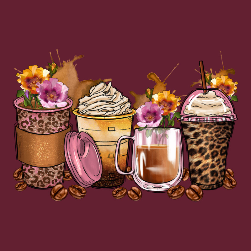 Leopard Rose Glitter Flowers Coffee Cups Classic Tee by Zillion Design Studio | Teevron