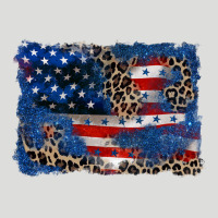 Leopard Glitter American Flag 4th Of July Zipper Hoodie | Teevron
