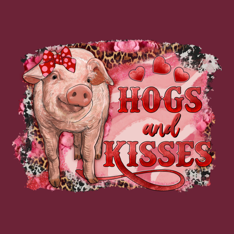 Valentine's Day Pig Hogs And Kisses Long Sleeve Tee by RanaPortraitStore | Teevron