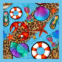 Summer With Leopard Seamless Pattern Premium Sweatshirt | Teevron
