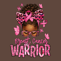 Brest Cancer Warrior Afro Messy Bun Classic Tee | Teevron