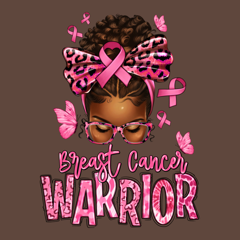 Brest Cancer Warrior Afro Messy Bun Classic Tee by texasbilliewilder | Teevron
