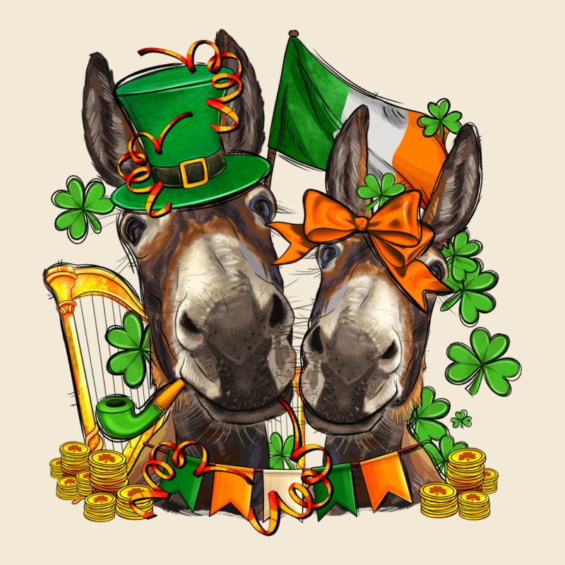 St Patricks Donkeys With  Shamrocks Premium Hoodie by AdoDesignShop | Teevron