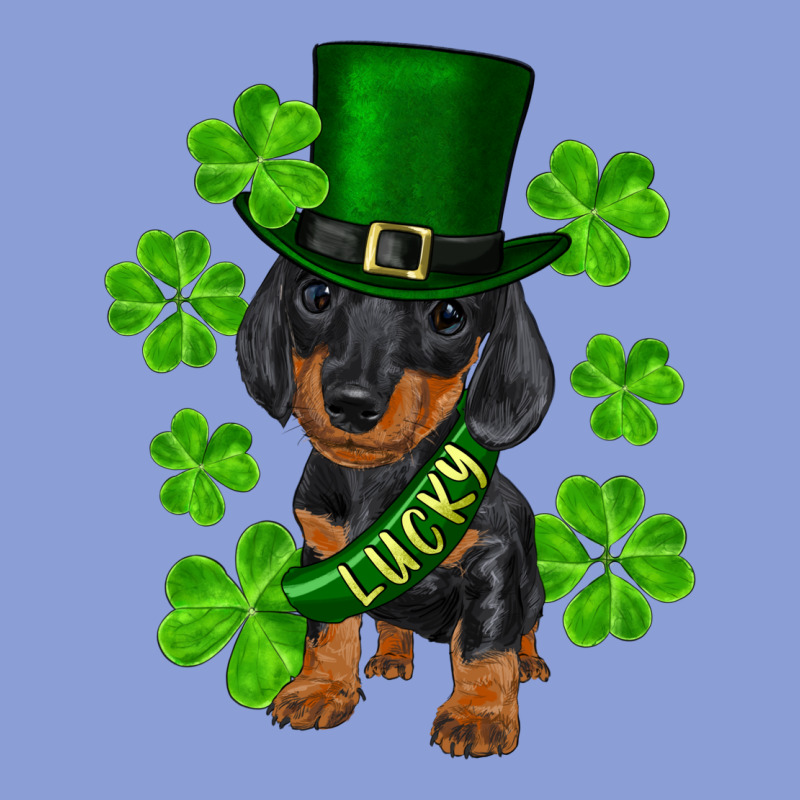 St. Patrick's Day Lucky Dachshund Puppy Long Sleeve Tee by RanaPortraitStore | Teevron