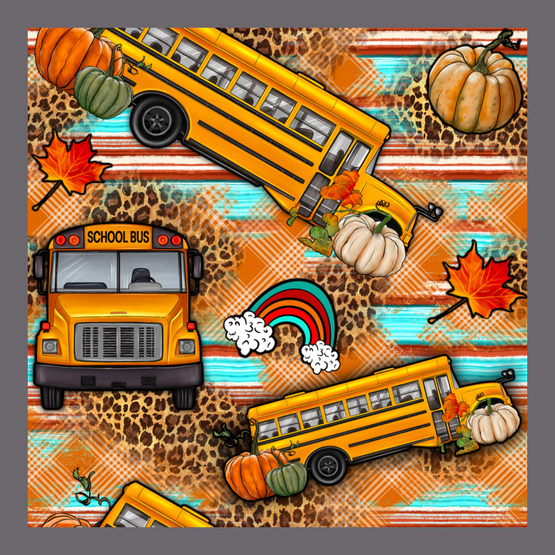Fall School Bus Seamless Pattern Premium Sweatshirt by BundleAndBundleShop | Teevron