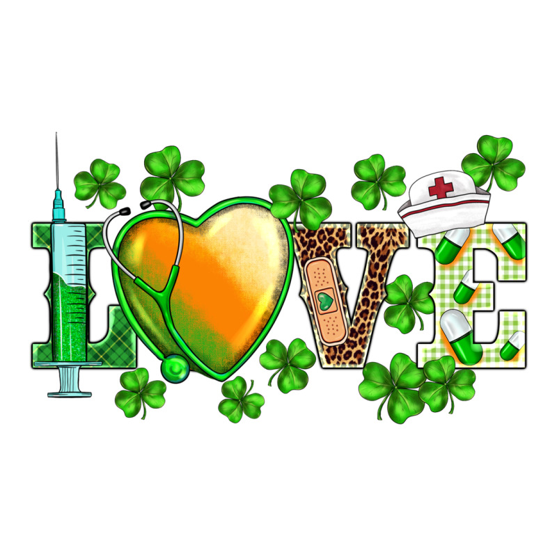 St.patrick's Nurse Love Heart Stethoscope Ladies Tee by BarkalooDesign | Teevron