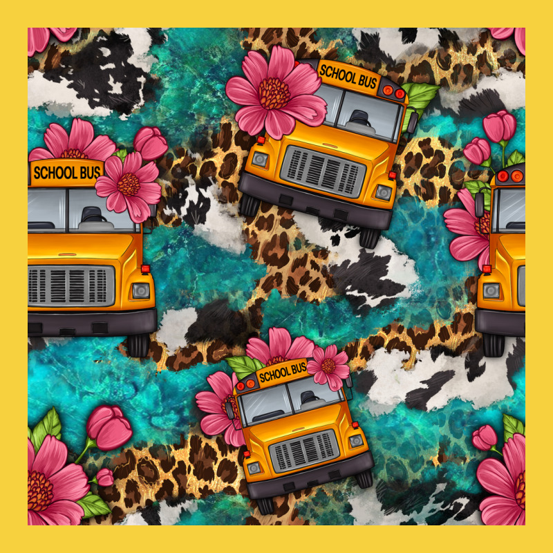 Western School Bus Seamless Pattern Premium Sweatshirt by BundleAndBundleShop | Teevron
