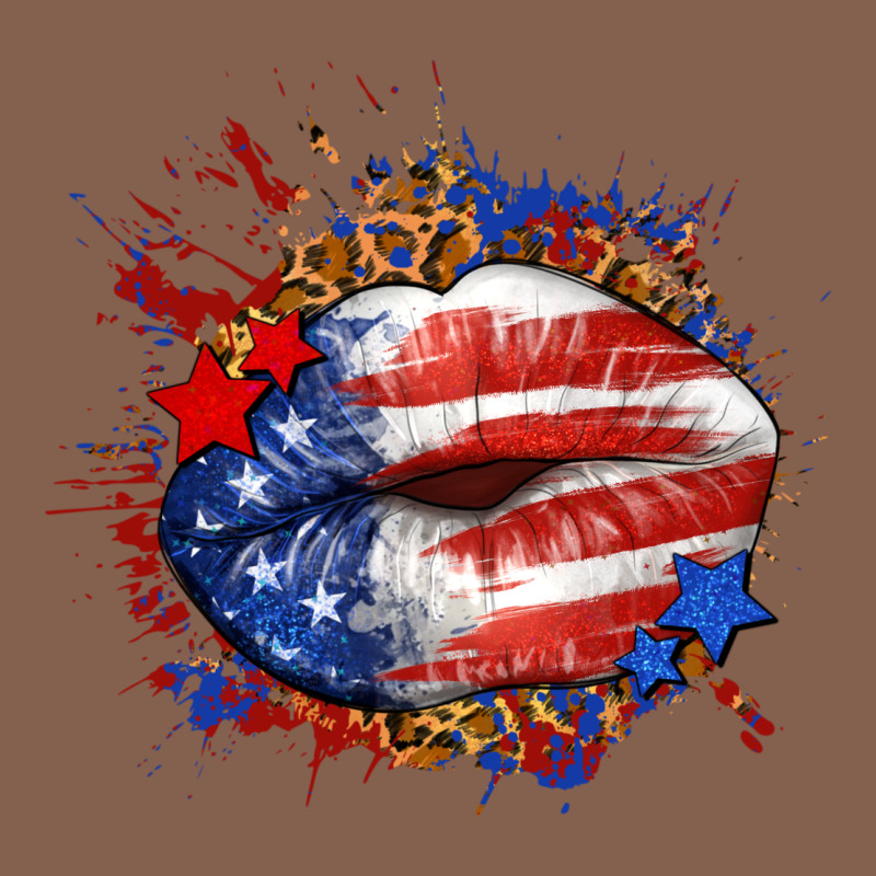 Leopard American Flag Lips Zipper Hoodie by Neo Western | Teevron
