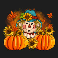 Fall Scarecrow With Pumpkins Heavyweight Hoodie | Teevron