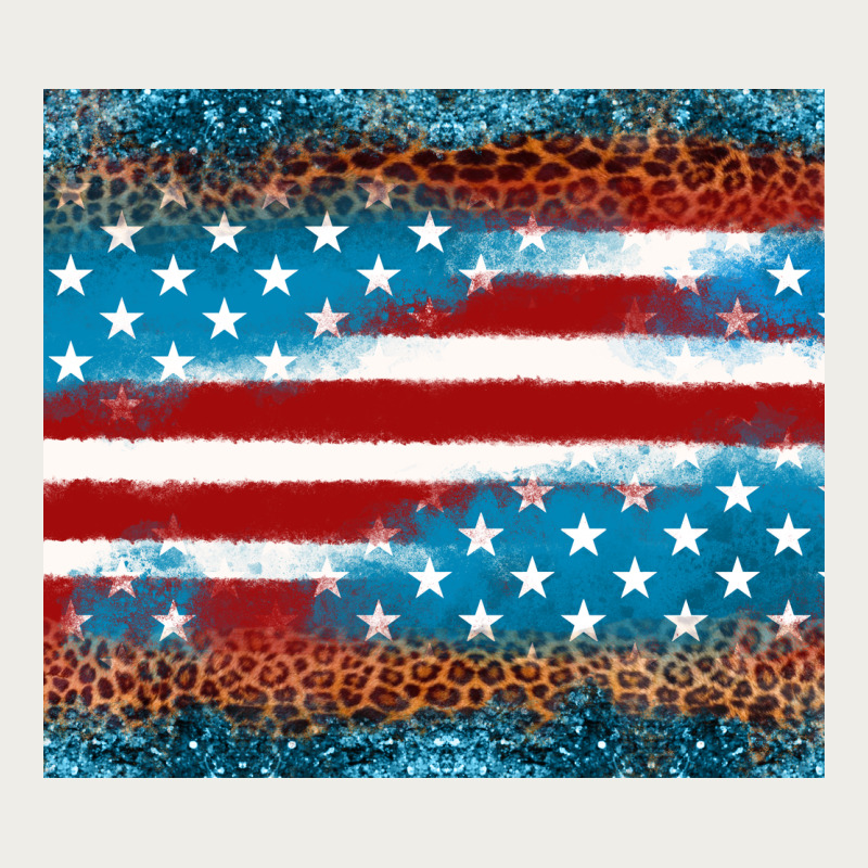 Leopard Glitter American Flag Tumbler Zipper Hoodie by Neo Western | Teevron