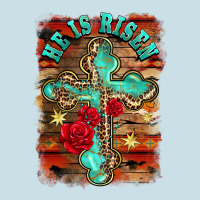 He Is Risen Cross With Roses Background Ladies Tee | Teevron