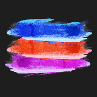 Blue Orange Purple Colored Triple Brush Strokes Heavyweight Hoodie | Teevron