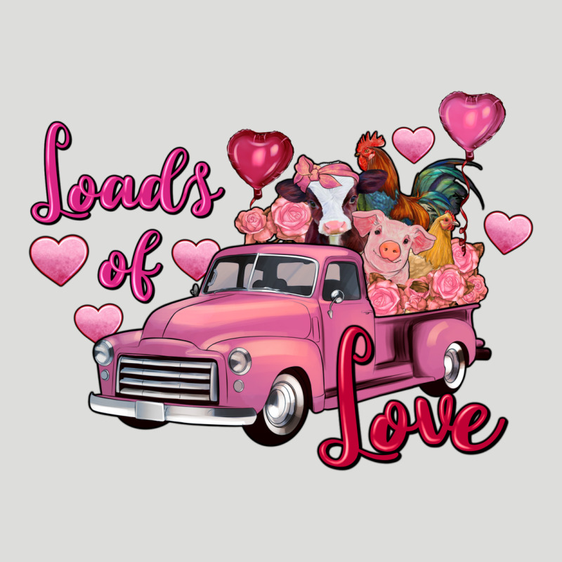 Loads Of Love Valentine's Day Farm Truck Zipper Hoodie by FaDigitalArtStudio | Teevron